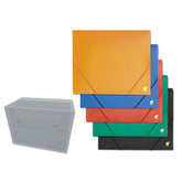 CARPETA GOMAS Y SOLAPA A4 PP OPACA COLORES SURTIDOS | 6 UNIDADES | (YES)